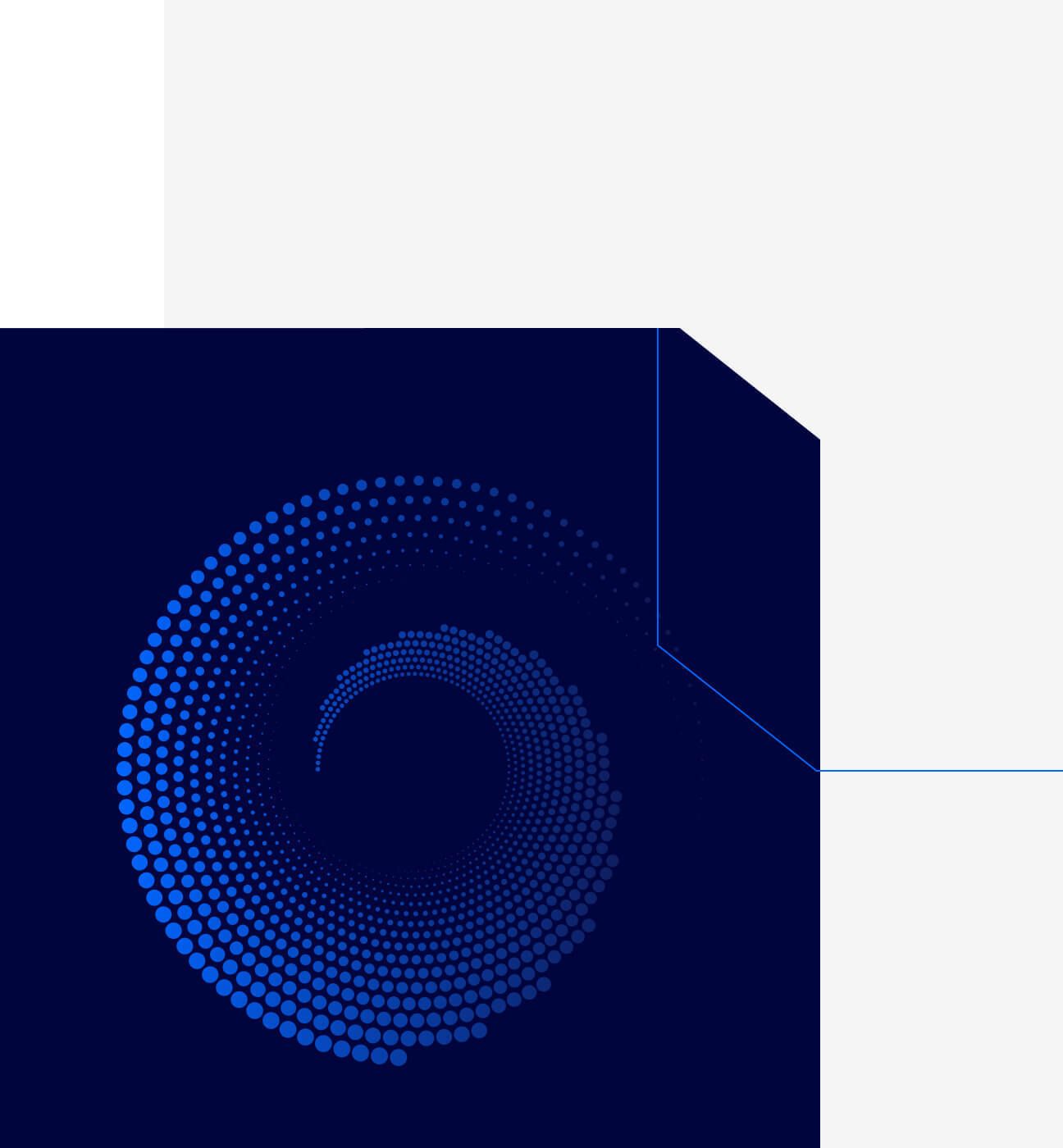 Abstract spiral pattern representing digital transformation and intelligent automation.