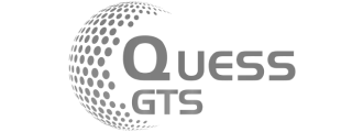 Quess GTS logo with a dotted semi-globe graphic on the left - Neutrinos